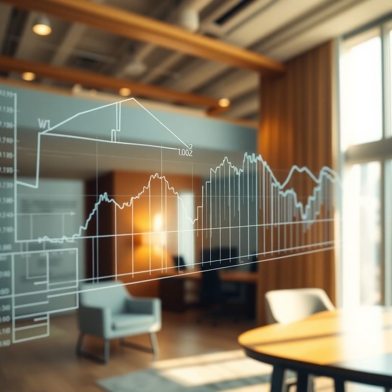 Detaliu de plan arhitectural cu grilă de date financiare transparente